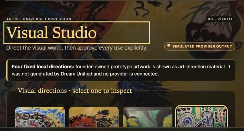 A focused view of Visual Studio with four local art directions